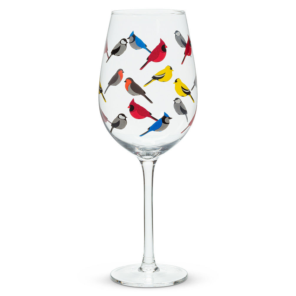 Flock of Birds Wineglass