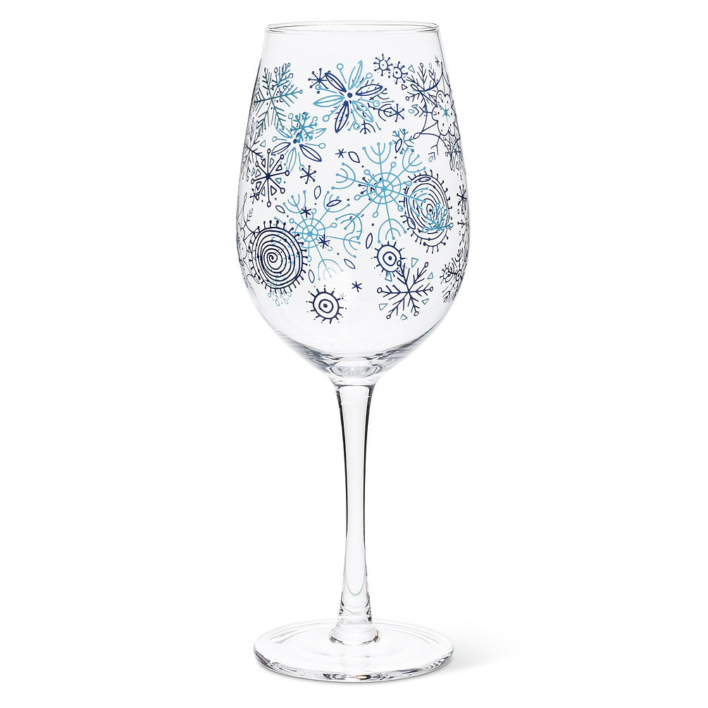 Blue Snowflakes Goblet-FINAL SALE