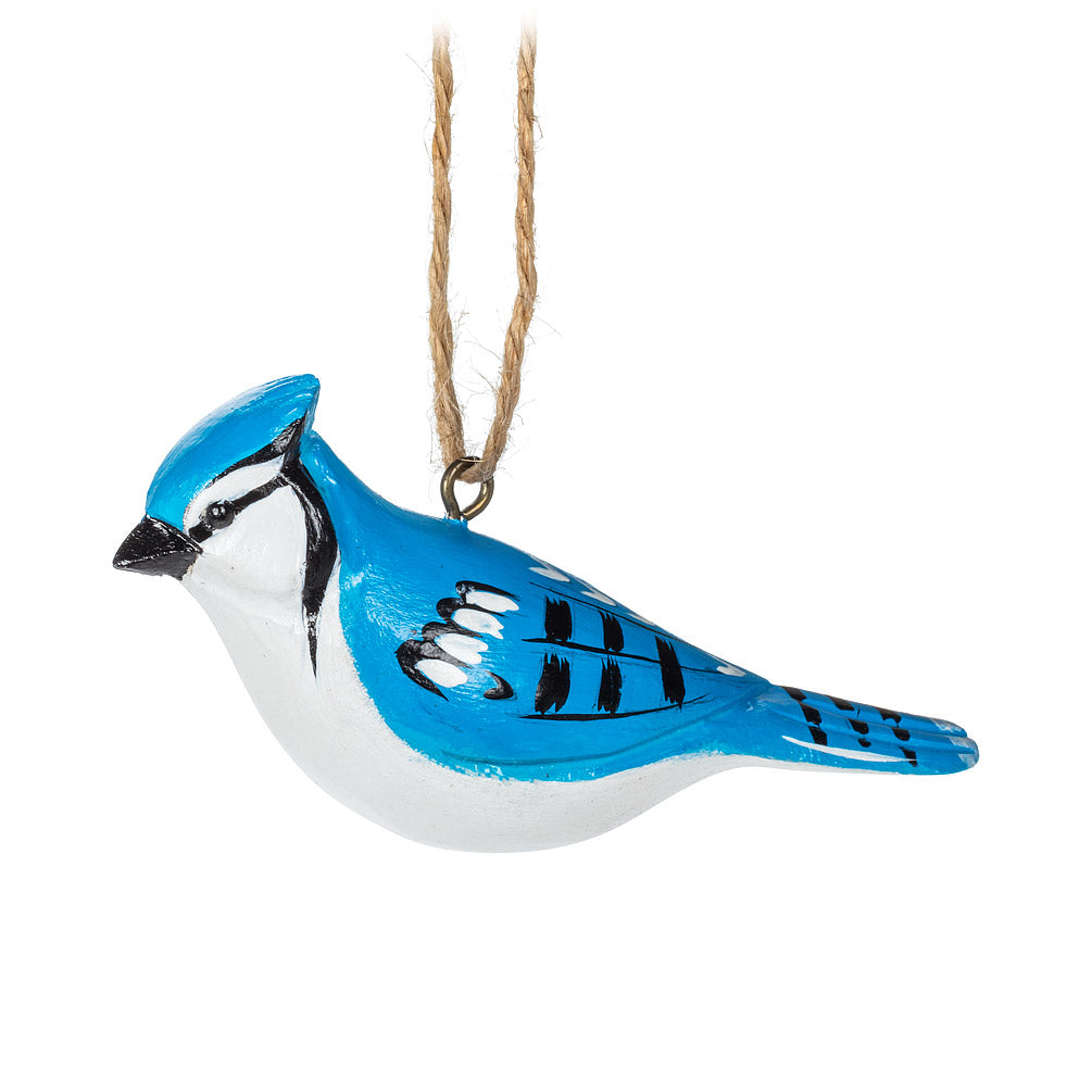 Blue Jay Carved Ornament