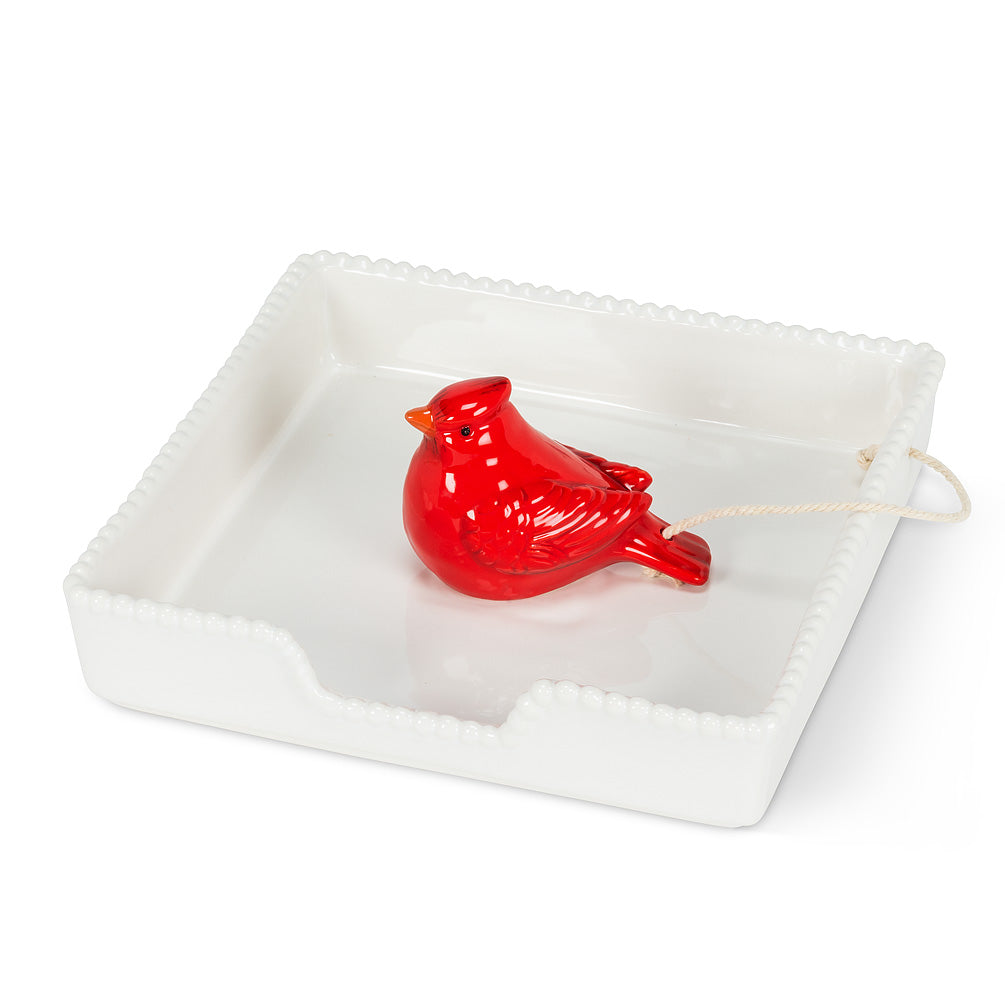 Cardinal Luncheon Napkin Holder