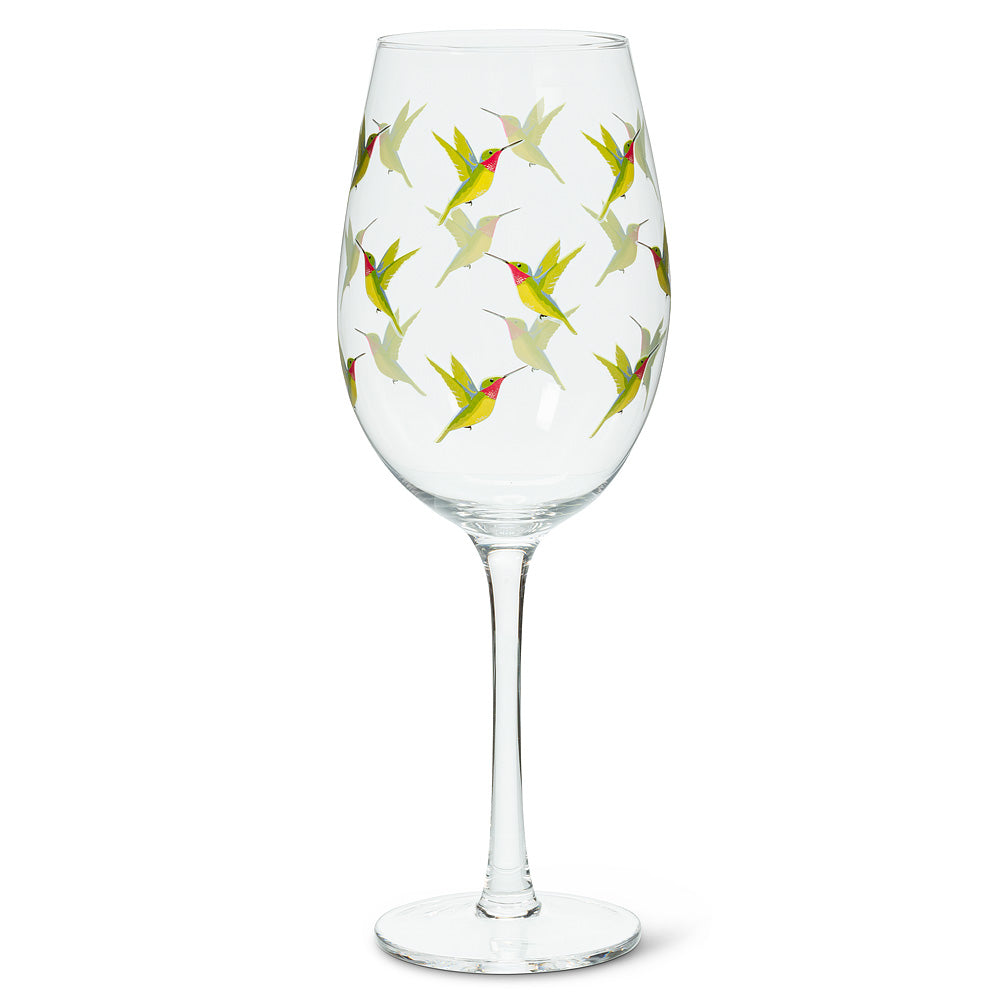 Hummingbird Wineglass