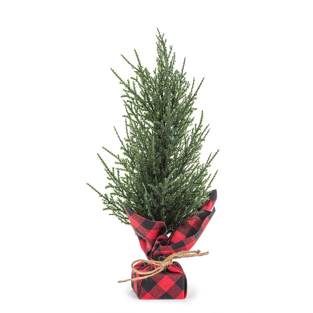 Tree with Plaid Base