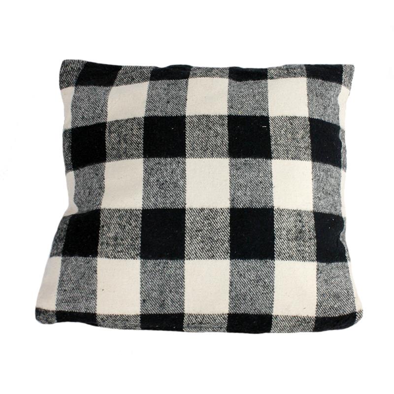 Grey buffalo plaid sales pillow