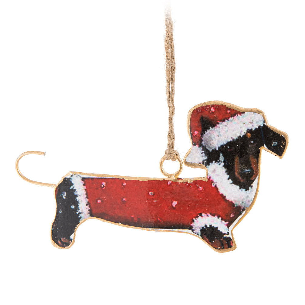 Festive Dachshund Ornament