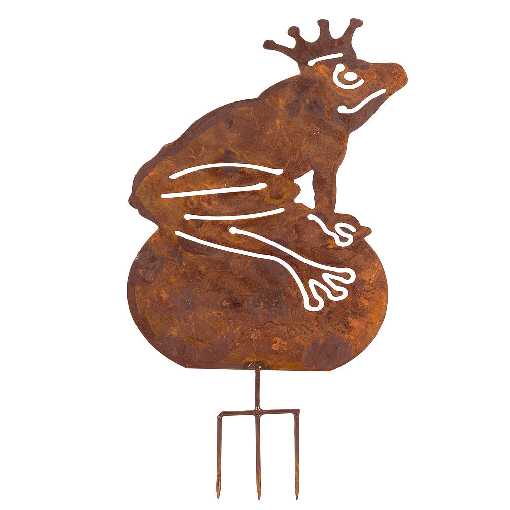 Frog Prince Garden Stake