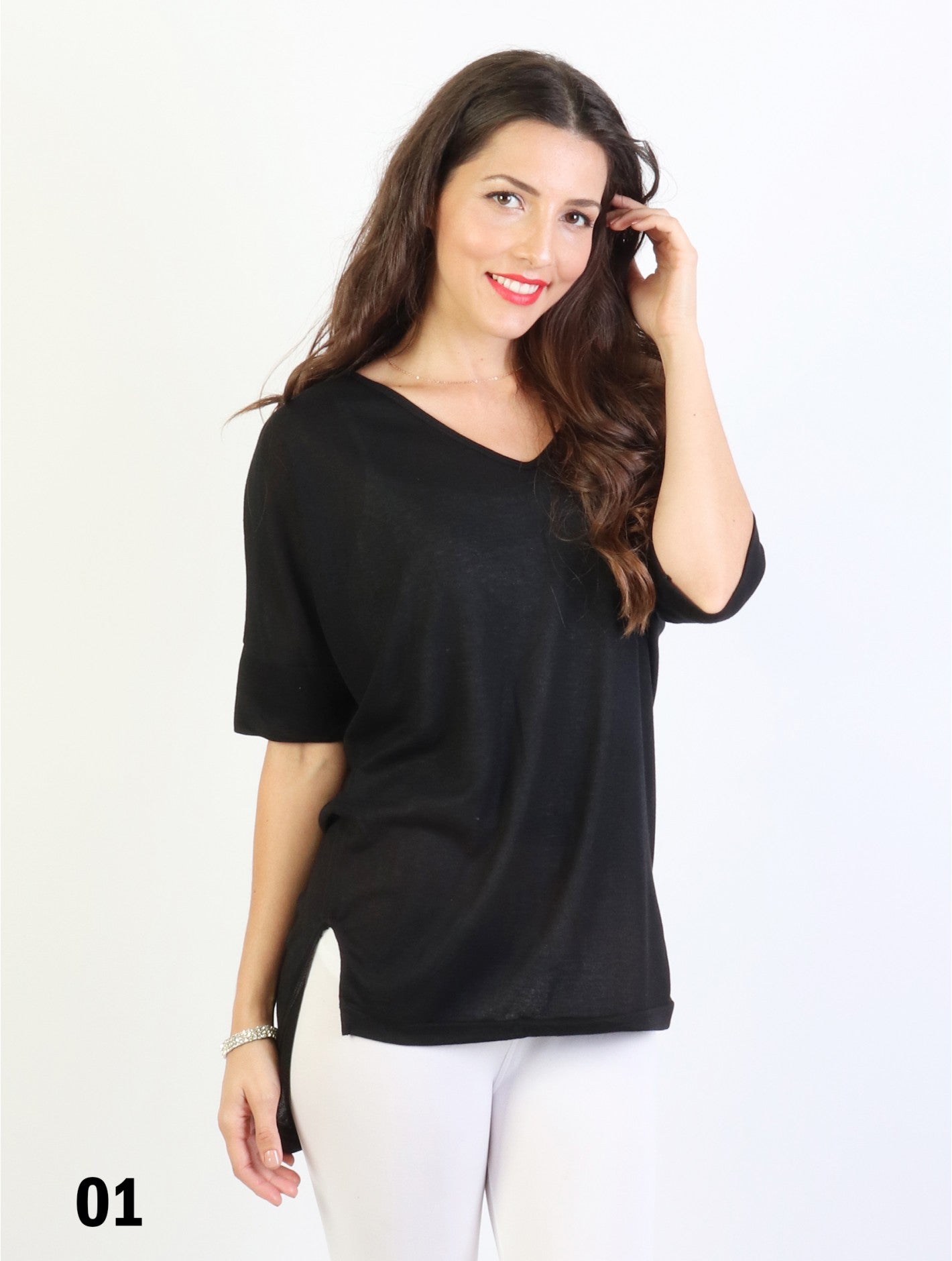 V-Neck Short Sleeve Top