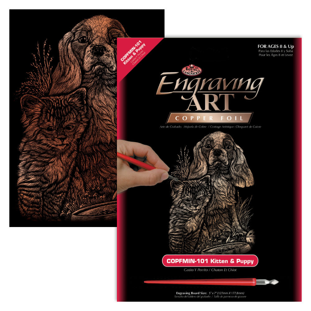Royal & Langnickel Engraving Art: Kitten & Puppy