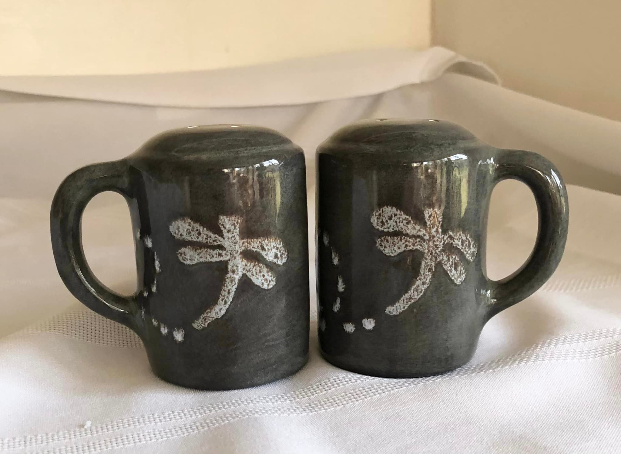 Salt and Pepper Shakers By Clayworks & Candles