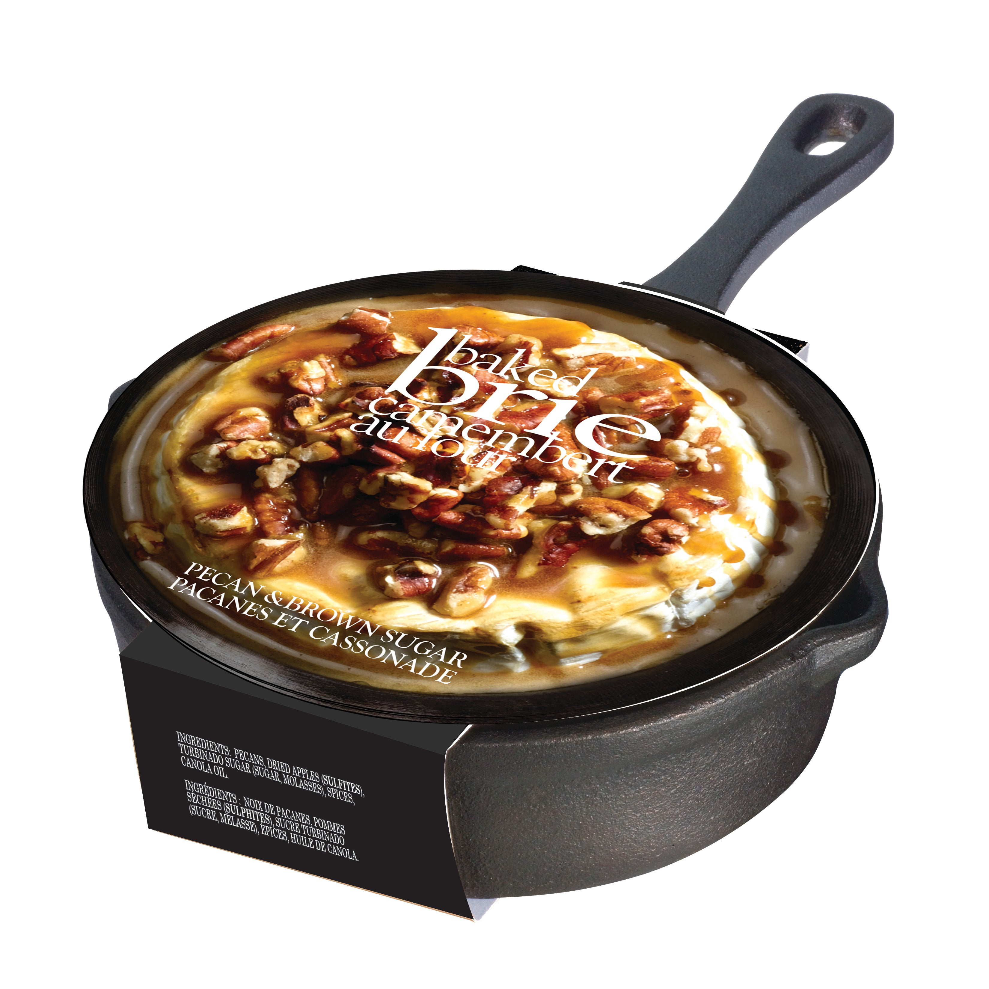 Cast Iron Pan with Baked Brie Topping