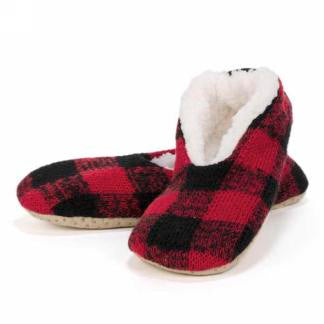 Red & Black Plaid Slippers