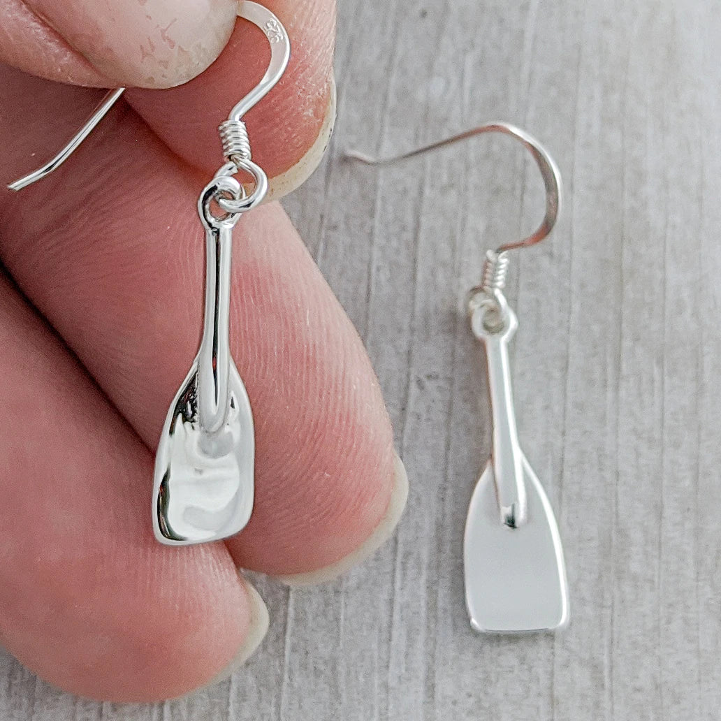 Paddle Earrings, Sterling Silver