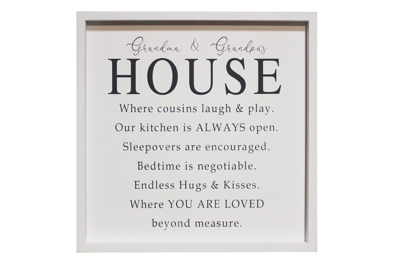 Grandma and Grandpas House Plaque