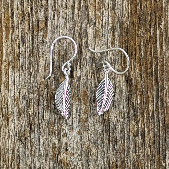 Little Leaf Earrings, Sterling Silver