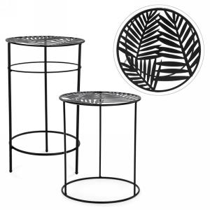 Black Metal Table-Set of 2