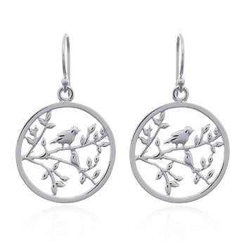 Two Birds in a Tree Earring