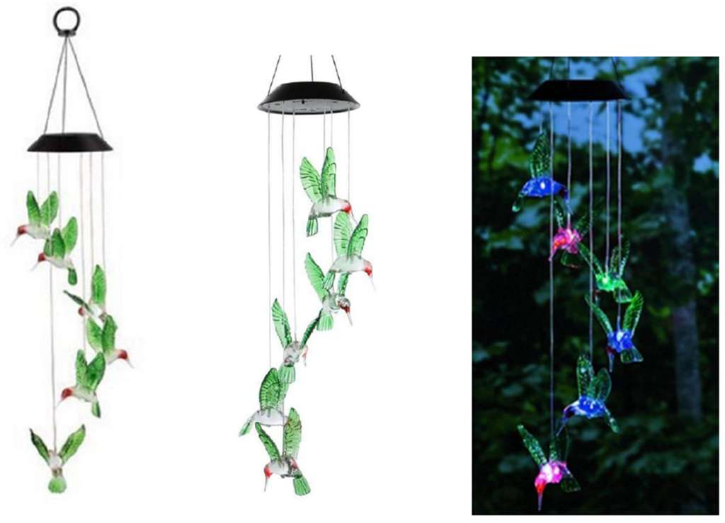 Solar Hummingbird Wind Chime