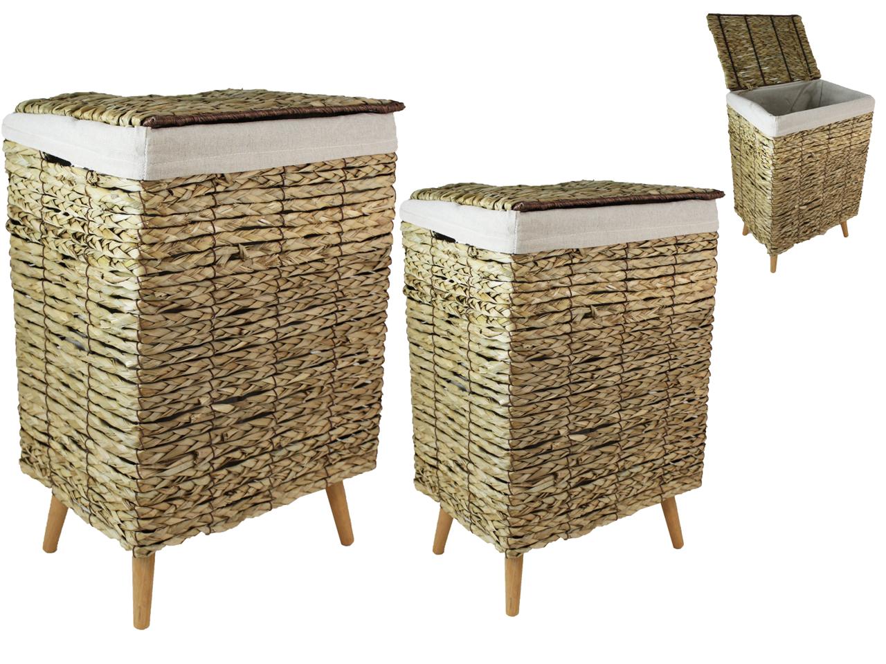 Grass Weaved Laundry Hamper Set