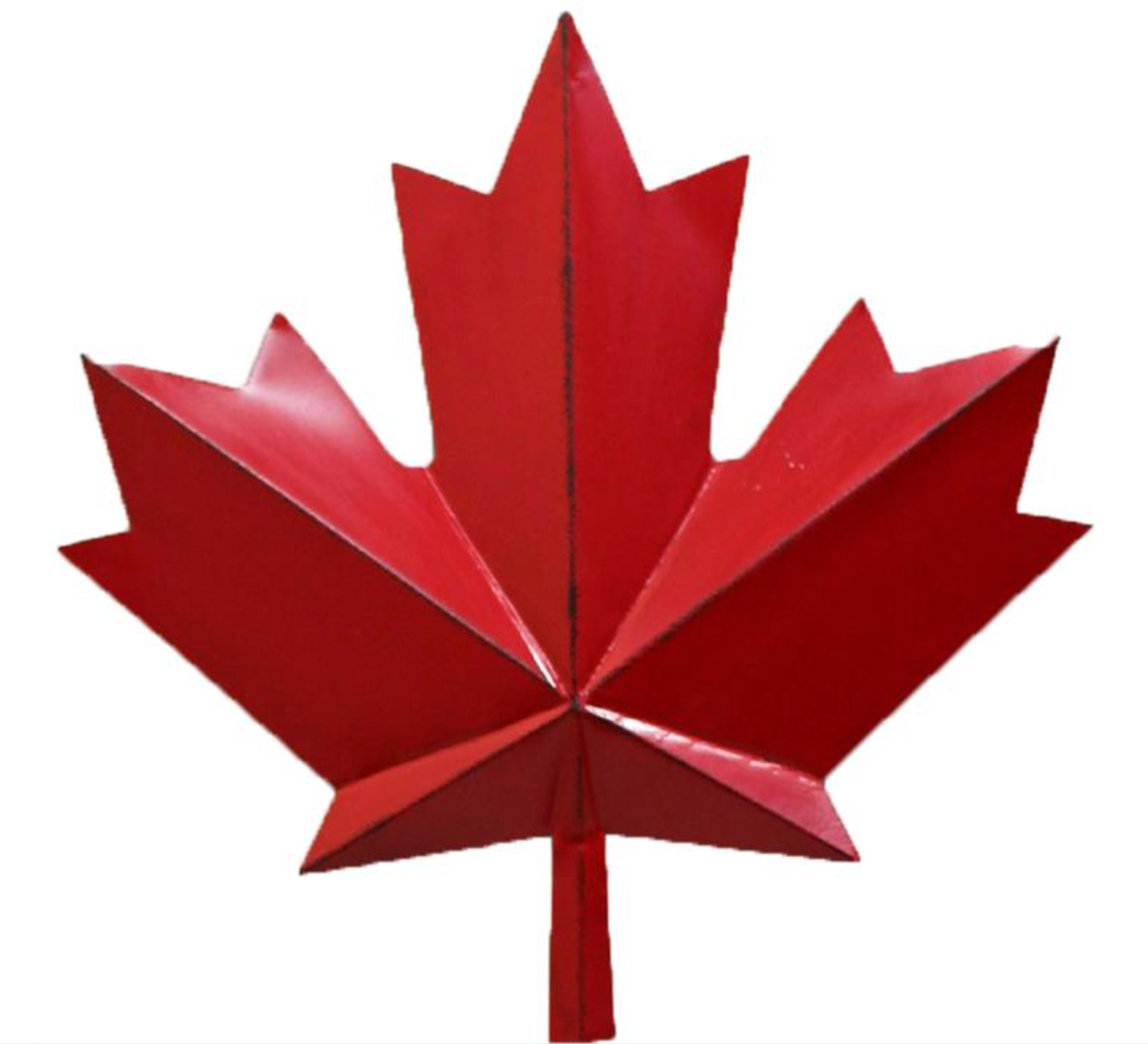 Red Metal Maple Leaf 19"