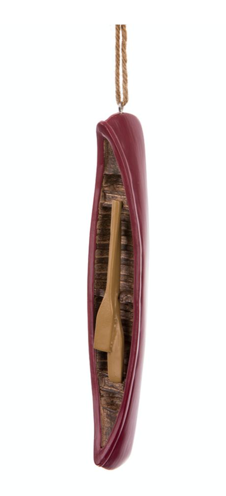 Canoe with Paddle Ornament
