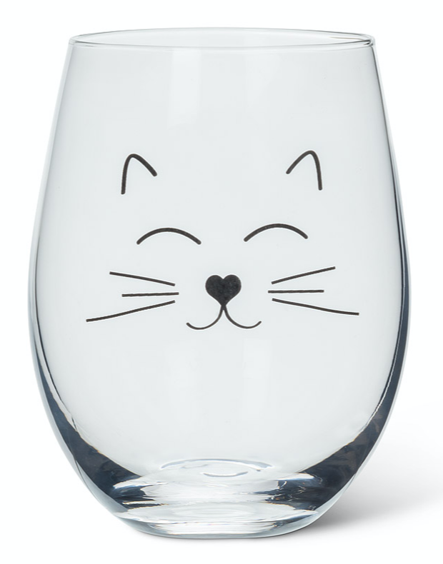 Cat Face Stemless Goblet