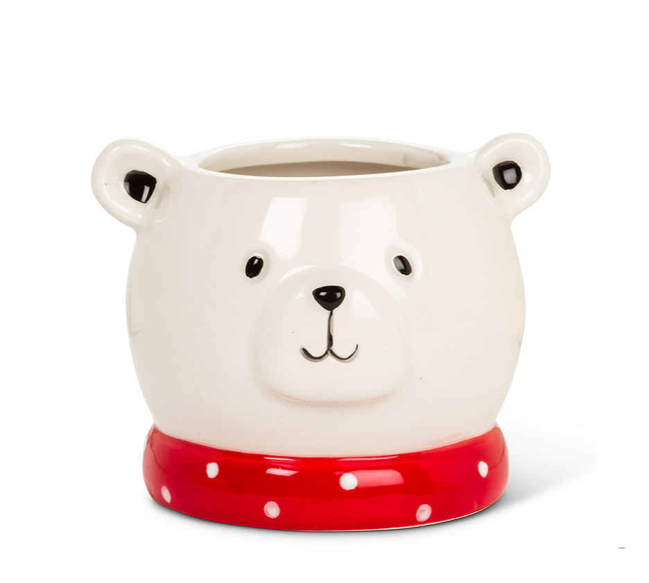 Polar Bear Head Planter