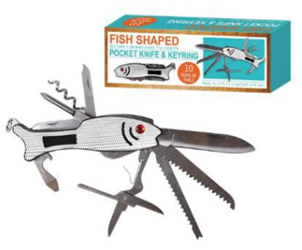 fish carrying hook pocketknife Fish Shaped Pocket Knife