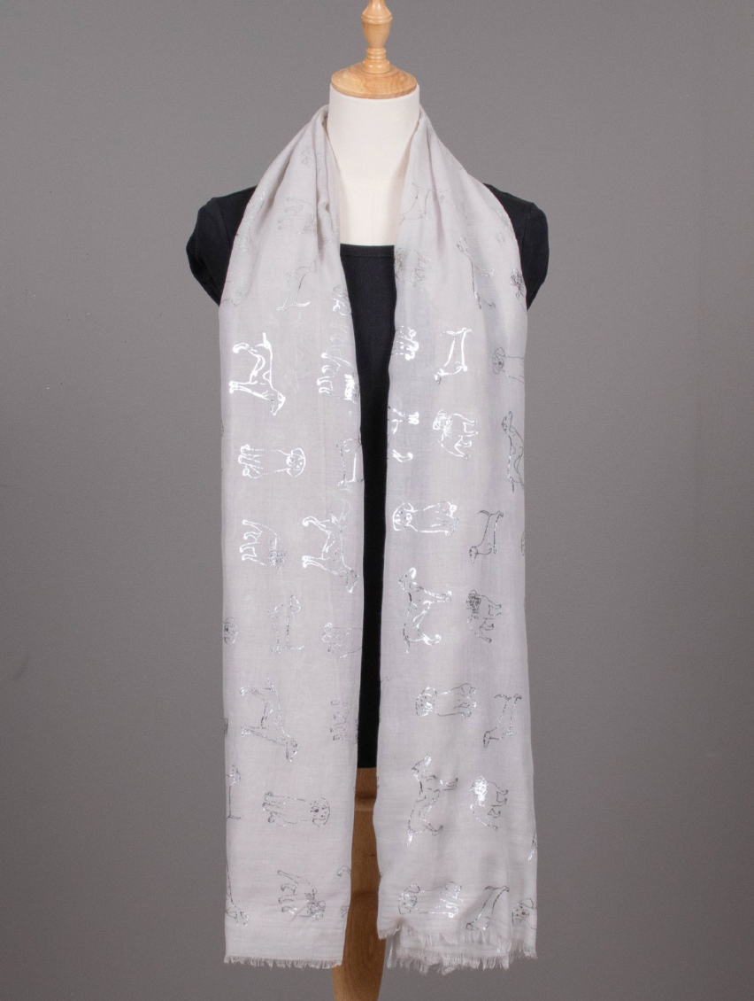 Metallic Print Scarf