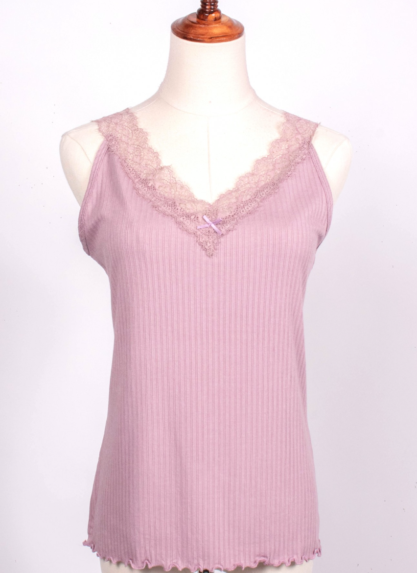 Lace Ribbed Camisole