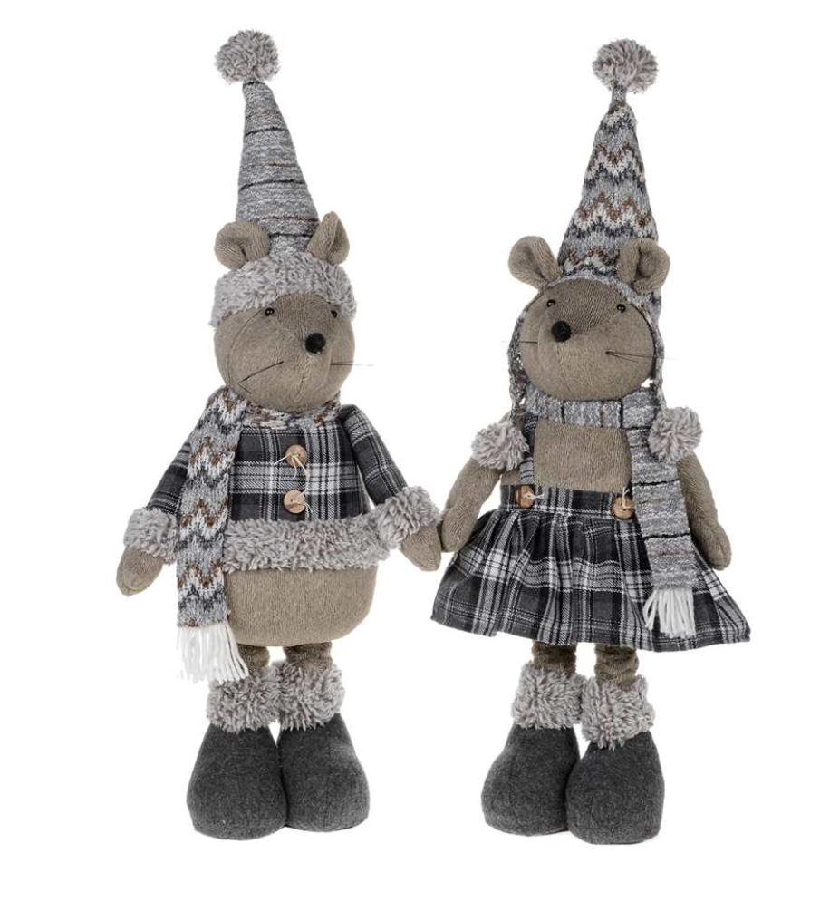 Flexible Standing Mouse with Grey Clothes