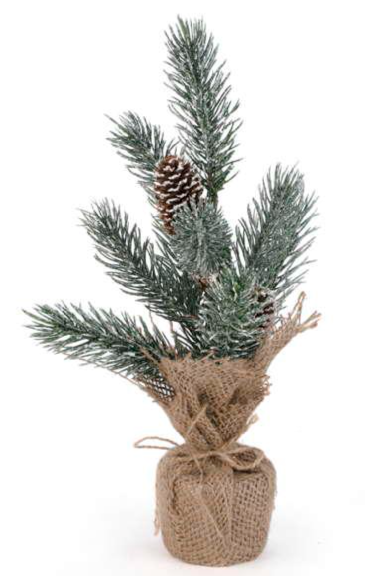 Small Glitter Tree with Pine Cones
