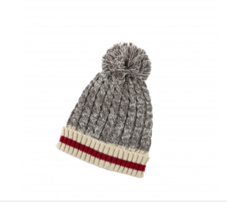 Cable Knit Pom-Pom Toque