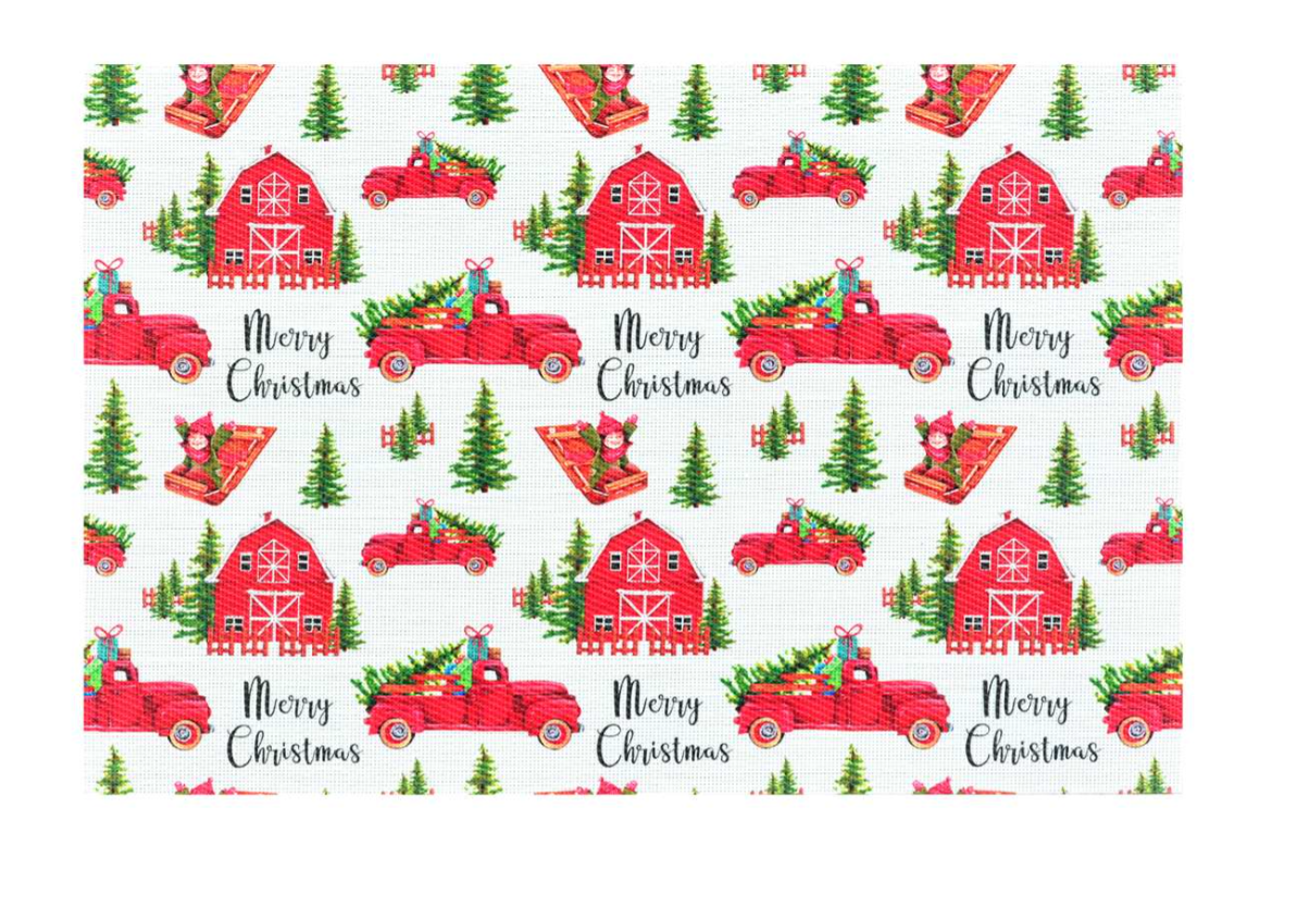 Red Truck Placement Mat