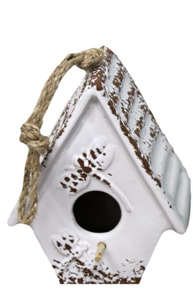Ceramic Bird House-Dragonfly Motif