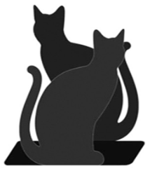 Black Metal Cat Napkin Holder