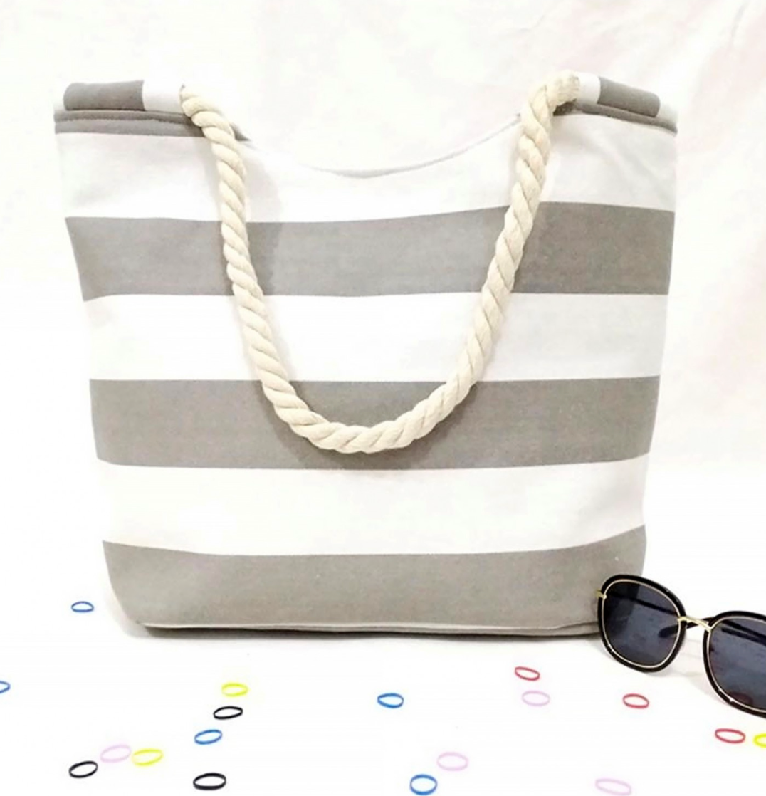 Striped Canvas Bag