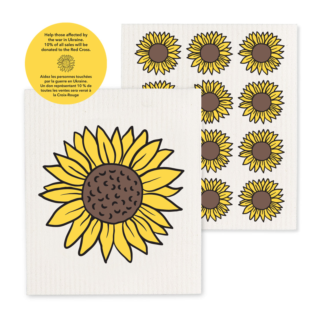 Sunflower Swedish Dish Cloth-Set of 2