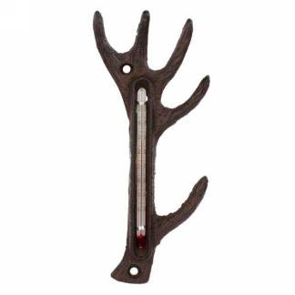 Antler Thermometer - Dark Brown Metal