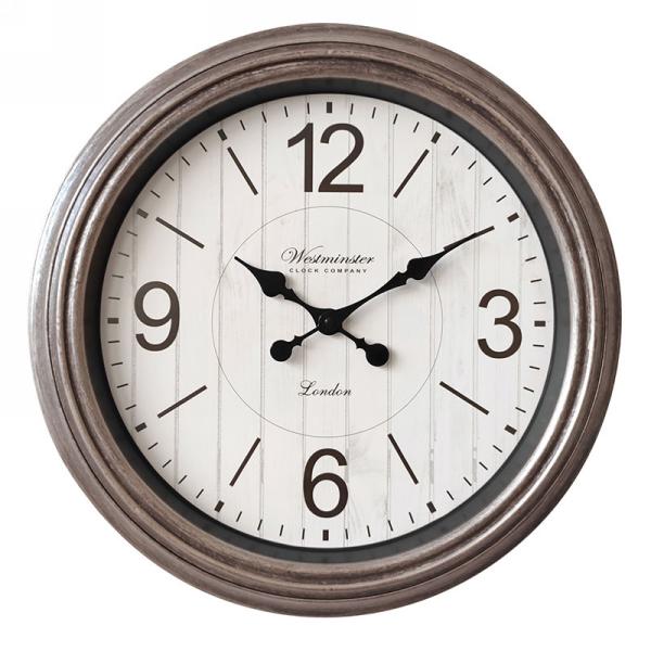 Pewter Trim Wall Clock
