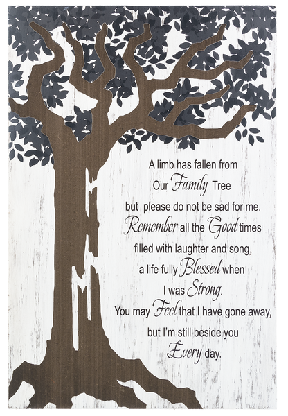 Etched Wood Memory Sign