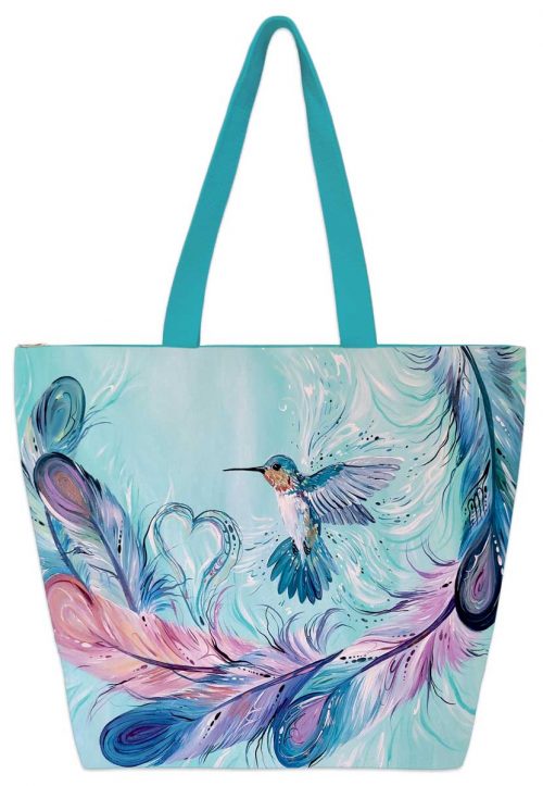 Indigenous Tote - Hummingbird Feathers
