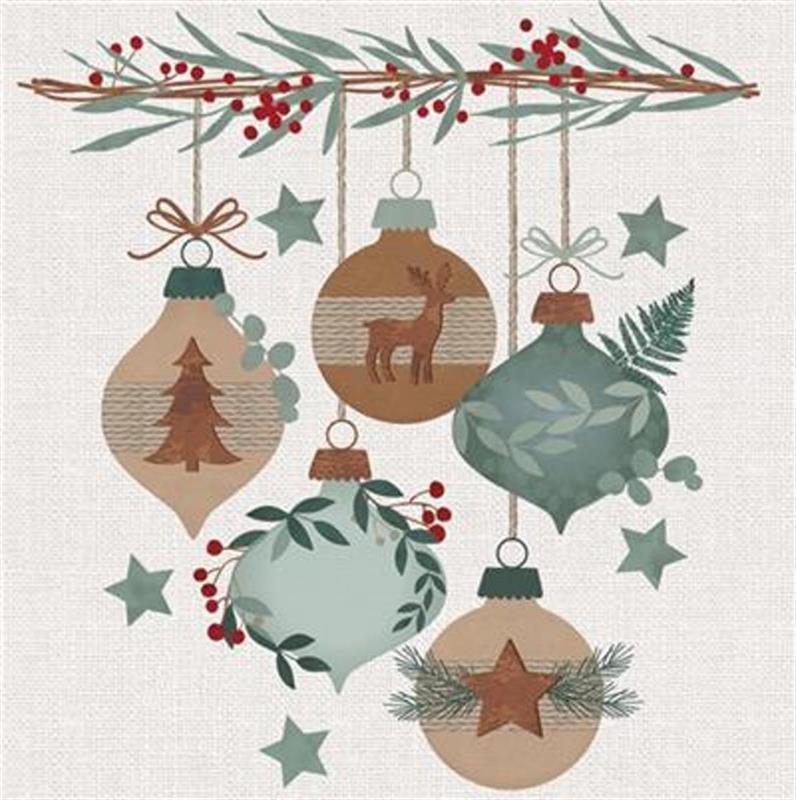 Luncheon Napkin: Baubles