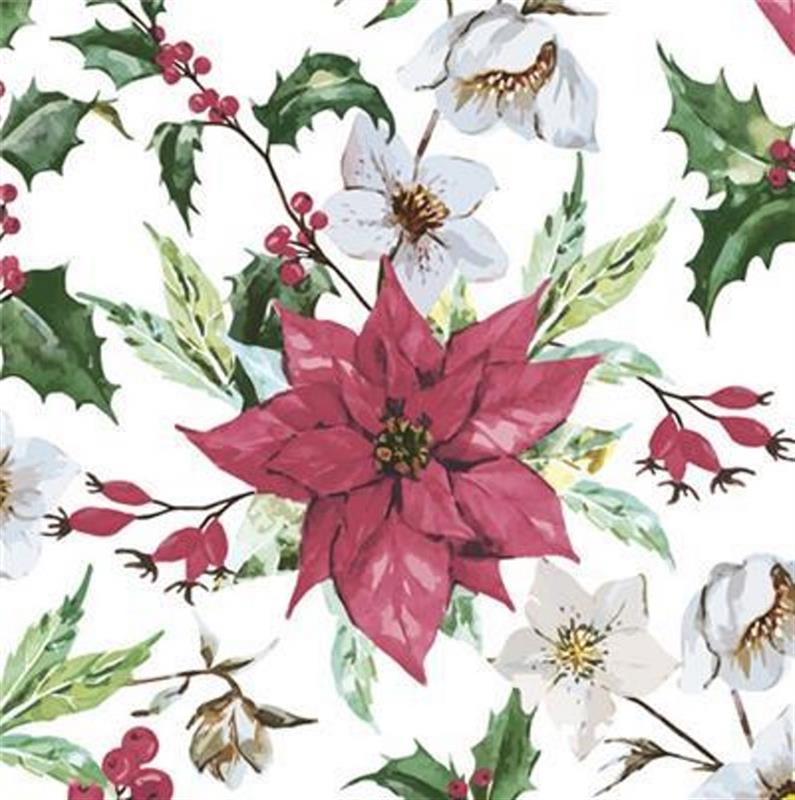 Luncheon Napkin: Poinsettia
