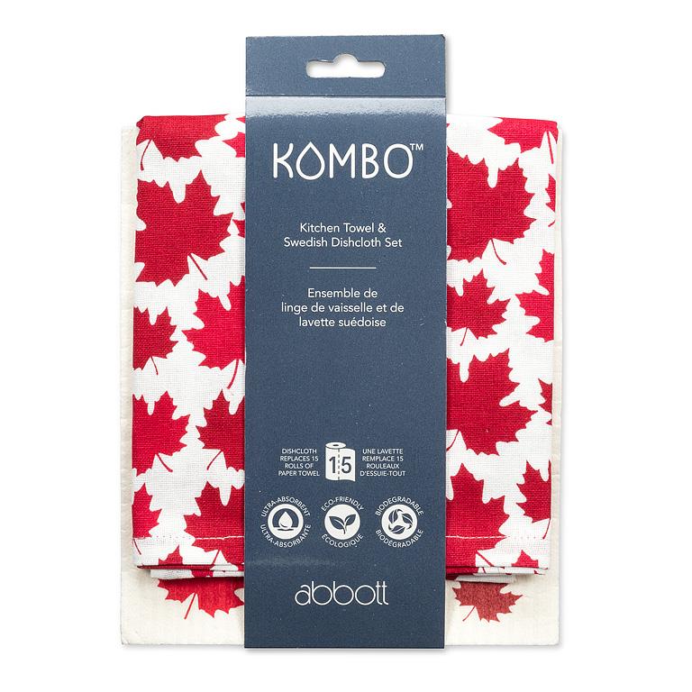 Maple Leaf Dishcloth & Kitchen Towel Set