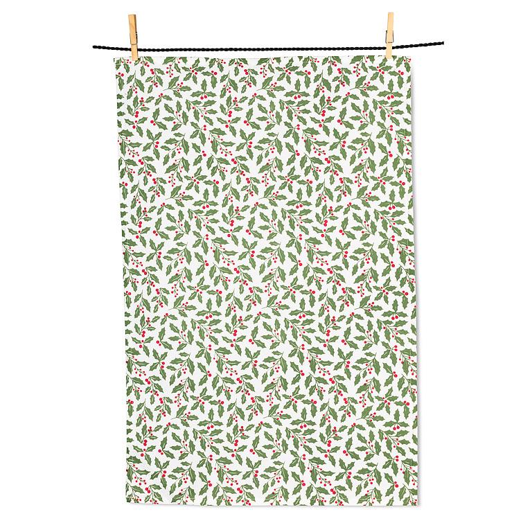 Holly Dishcloth and Kitchen Towel Set