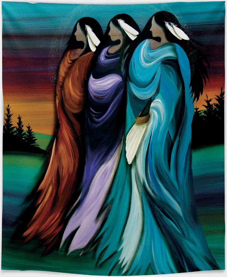 Indigenous Collection Fleece Blanket: Three Sisters