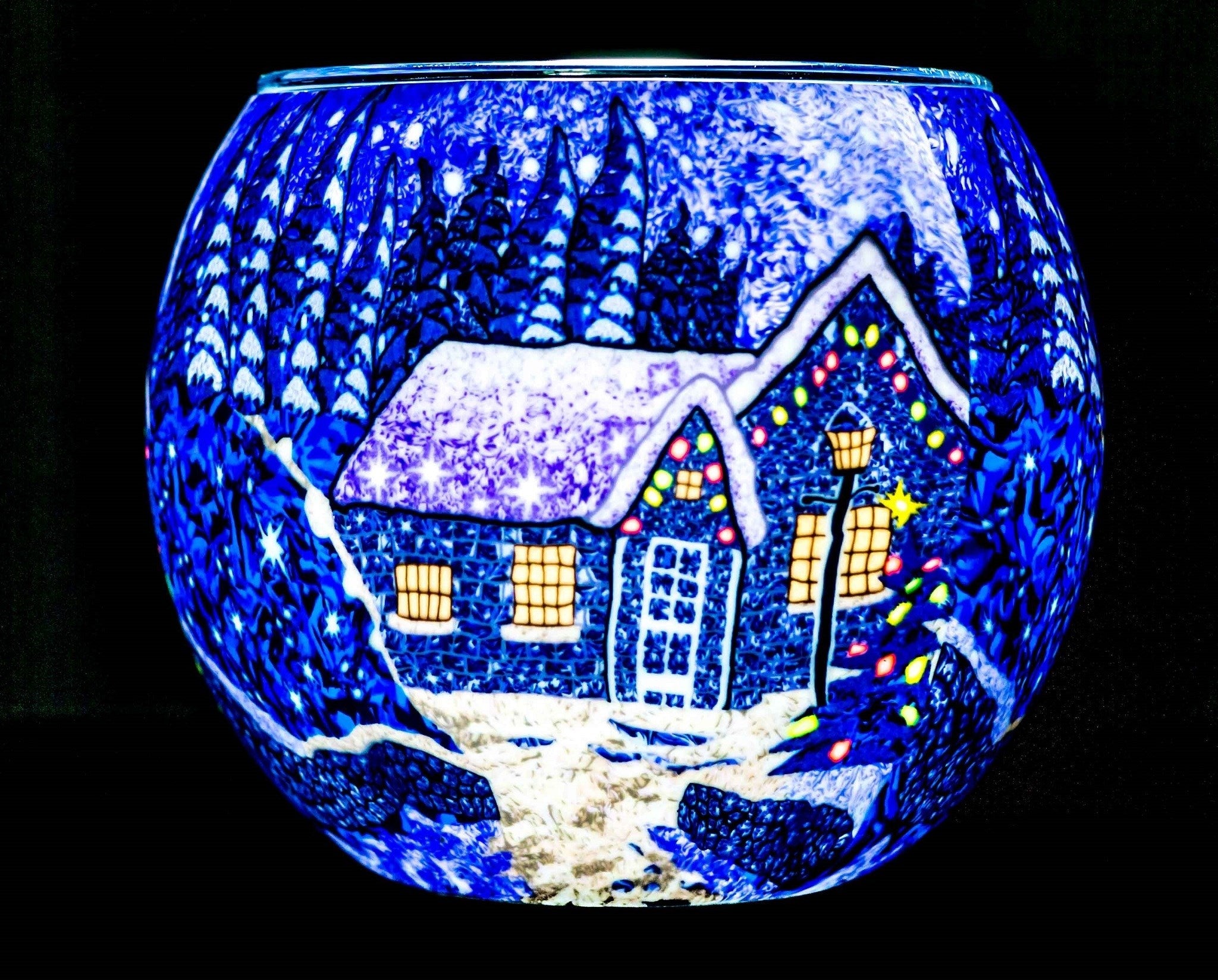 Claymaster Light Glass Globe-Winter Wonderland