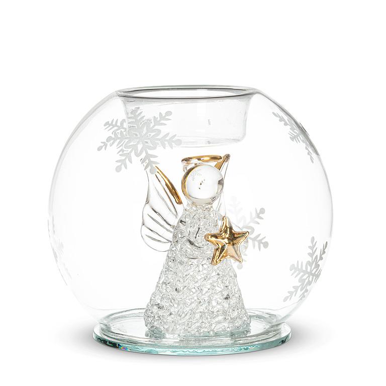 Spun Angel with Star Ball Votive