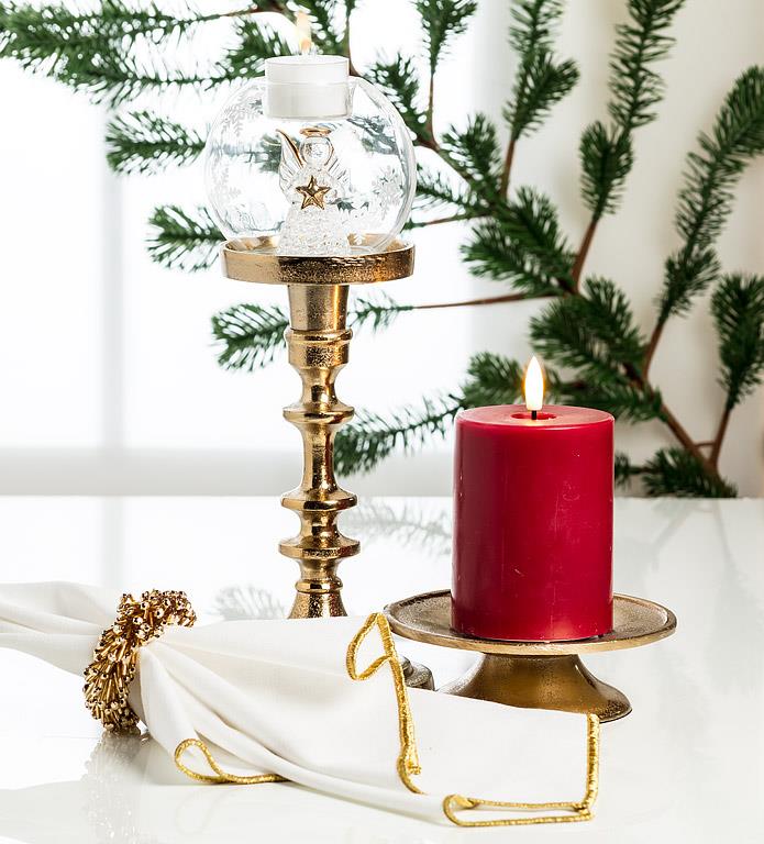 Spun Angel with Star Ball Votive