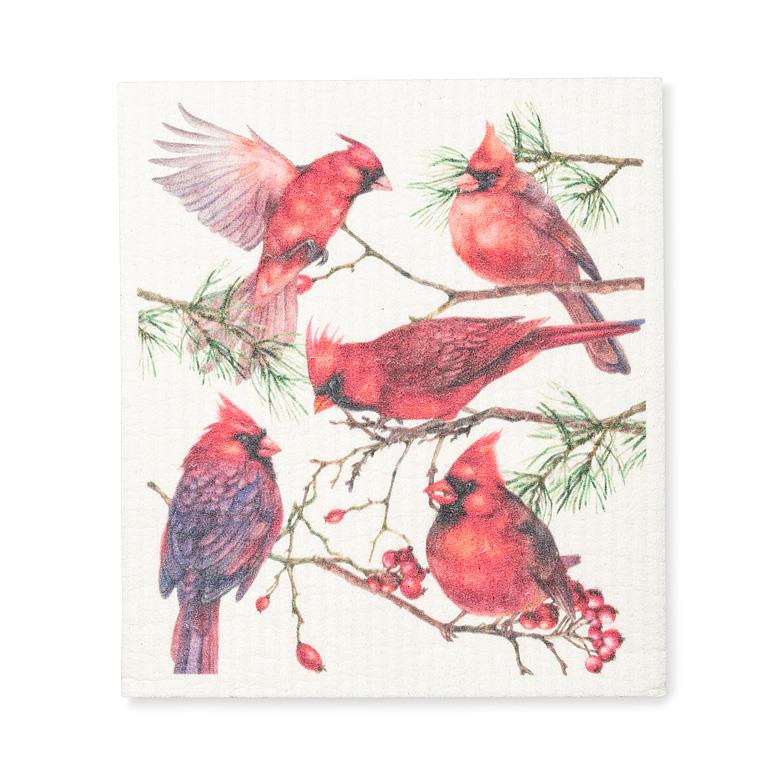 Cardinals Swedish Dishcloth