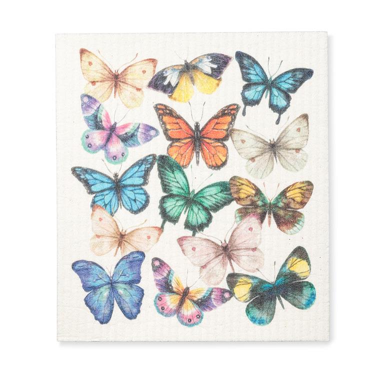 All Over Butterflies Swedish Dishcloth